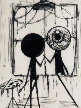 Ein Selbstportraet ohne Spiegel, Gemälde und Foto: Hanane Arohel