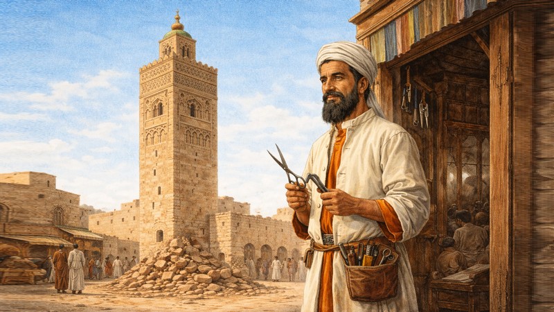 Der Barbier von Bagdad. Foto mit Hilfe von ChatGPT erstellt