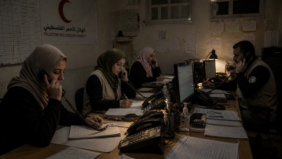 Fiktive Einsatzzentrale des Roten Halbmonds in Ramallah von ChatGPT erstellt