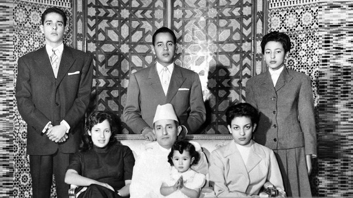 Rückkehr der Koenigsfamilie aus dem Exil am 20. August 1955