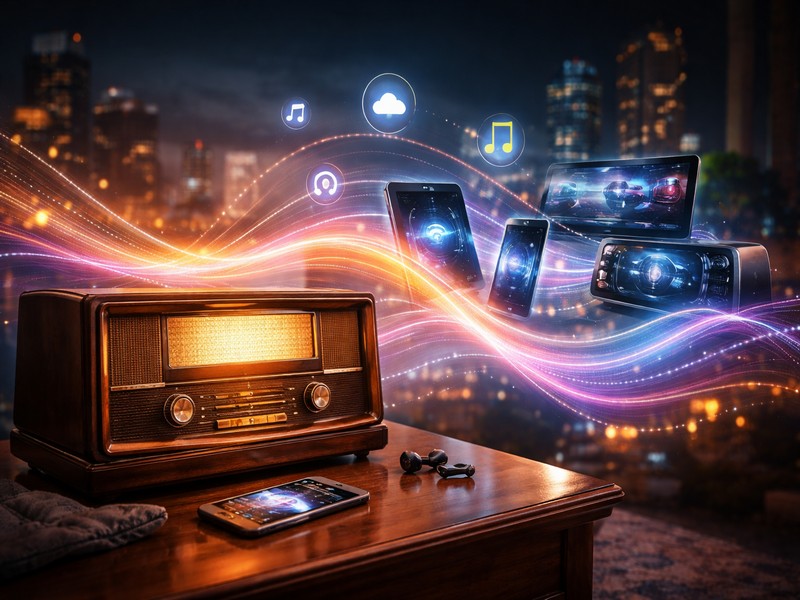 Das Radio und die neuen Medien. Foto mit Hilfe von ChatGPT erstellt.jpg