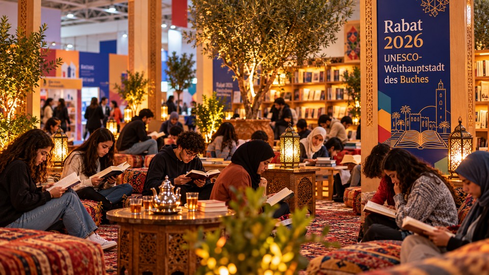 Gemütliche marokkanische Leselounge. Foto mit Hilfe von ChatGPT erstellt