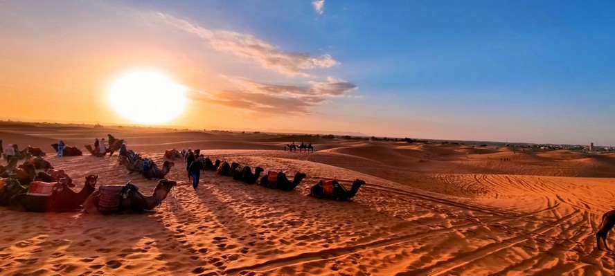 Sonnenuntergang bei Marzouga, Foto: Mustapha Laghtiri