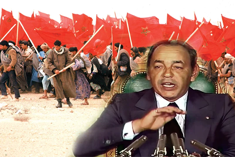 Hassan II und der grüne Marche. Foto von qrz.com Hassan II und der grüne Marche. Foto von qrz.com