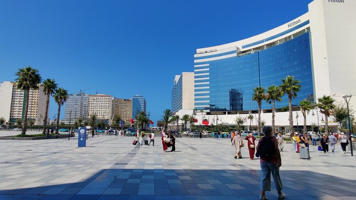 Blick aus dem Hauptnahnhof von Tanger