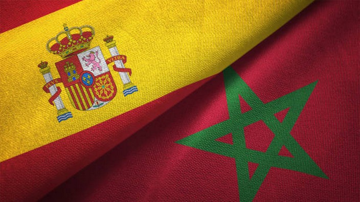 Flaggen Spanien und Marokko Flaggen Spanien und Marokko