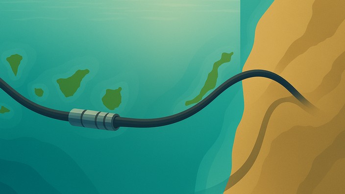 Tiefseekabel Tenerifa Terfaya. Foto mit Hilfe von ChatGPT erstellt