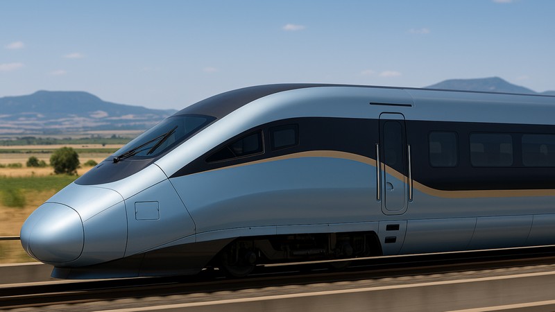 Zug des Herstellers Hyundai Rotem. Foto mit Hilfe von ChatGPT erstellt