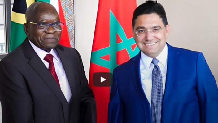 Jacob Zuma und Nasser Bourita. Foto Newslive SA Jacob Zuma und Nasser Bourita. Foto Newslive SA