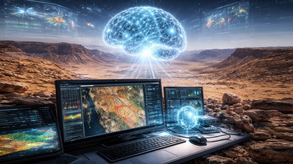 Fiktive Suche nach Rohstoffpotenzial in Marokko. Foto mit Hilfe ChatGPT erstellt