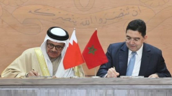Abdullatif bin Rashid Al Zayani und Nasser Bourita, Foto: qna.org.qa