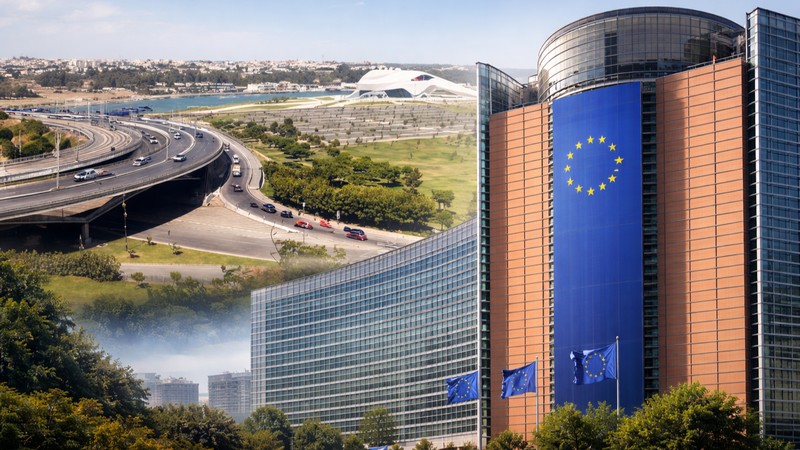 Rabat und EU Gebaeude. Foto mit Hilfe von ChatGPT erstellt