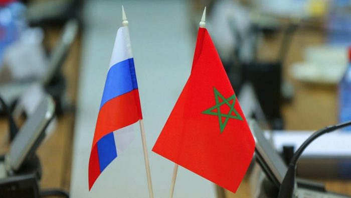 Wie steht es um die Beziehungen Moskau Rabat?, Flaggen Marokko Russland, Foto: barlamane.com