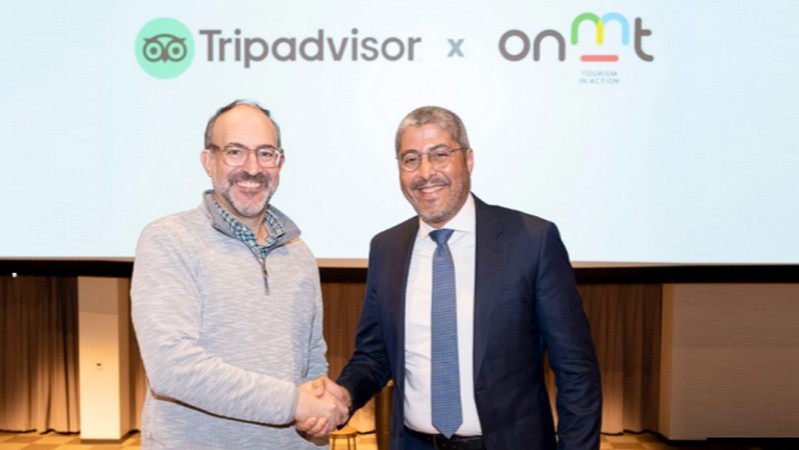 Generaldirektor des ONMT, Adel El Fakir, und CEO von TripAdvisor, Matt Goldberg, Foto: barlamatoday.com