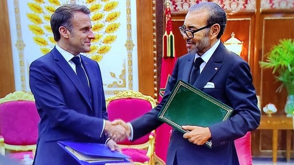 Macron und Mohammed VI., Foto: Aloula