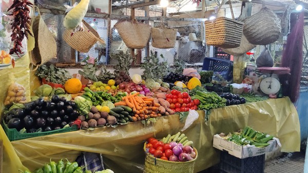 Gemüsestand im Zentralmarkt in cTanger