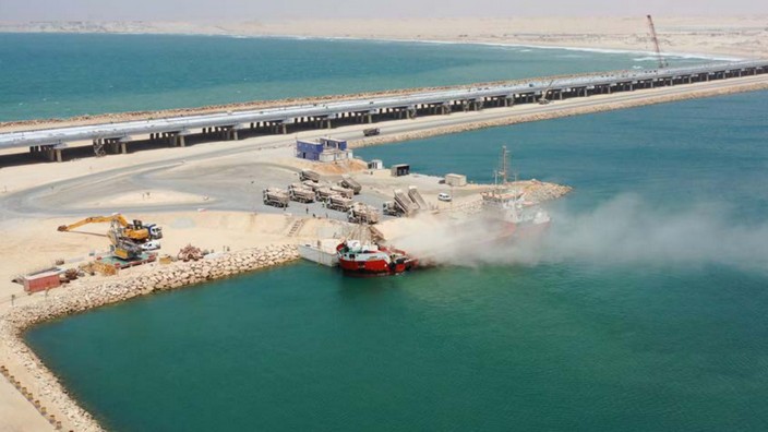 Hafen Dakhla-Atlantique im Bau