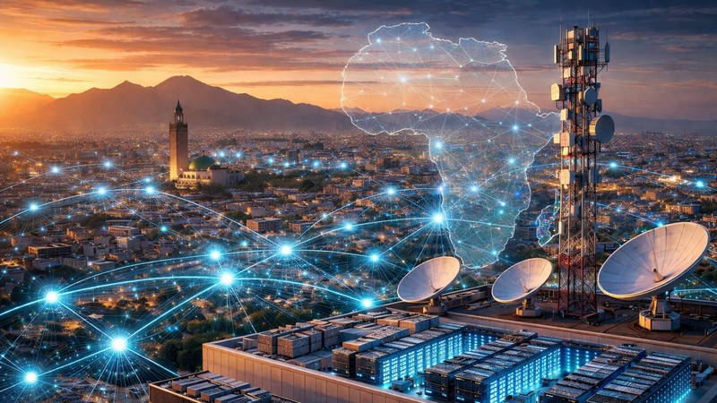 Digitalisierung Afrikas. Symbolisches Bild mit Hilfe von ChatGPT erstellt