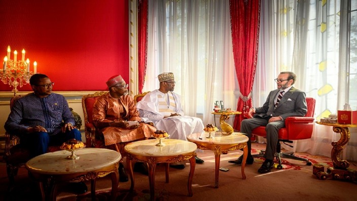 Seine Majestät König Mohammed VI, Herr Karamoko Jean Marie Traoré, Herr Abdoulaye Diop, Herr Bakary Yaou Sangaré Seine Majestät König Mohammed VI, Herr Karamoko Jean Marie Traoré, Herr Abdoulaye Diop, Herr Bakary Yaou Sangaré