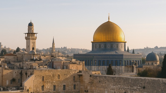 Al Aqsa Moschee in Jerusalem. Foto mit Hilfe von ChatGPT erstellt