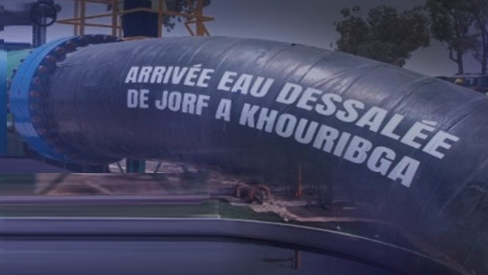 Wasserpipeline Jorf Lasfar-Khouribga, Foto: laverite.ma Wasserpipeline Jorf Lasfar-Khouribga, Foto: laverite.ma