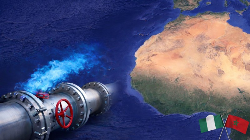 Gaspipeline Nigeria Marokkio. Foto mit Hilfe von ChatGPT erstellt