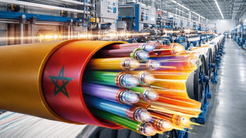 Fiktive Produktionshalle für Glasfser. Foto mit Hilfe von ChatGPT erstellt