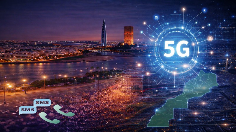 Von SMS und Telefonie zum 5G. Foto mit Hilfe von ChatGPT ergänzt