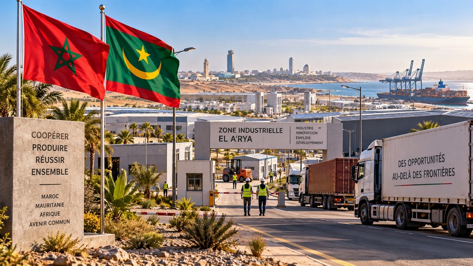 Geplante größte Industriezone Afrikas nahe Nouakchott. Foto mit Hilfe von ChatGPT erstellt