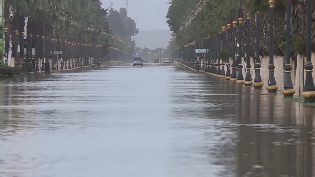 Überschwemungen in Ksar El Kbir. Foto: Alghad TV