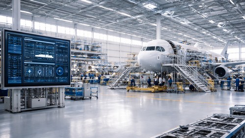 Fiktive Flugzeugfertigung mit Hilfe von ChatGPT erstellt