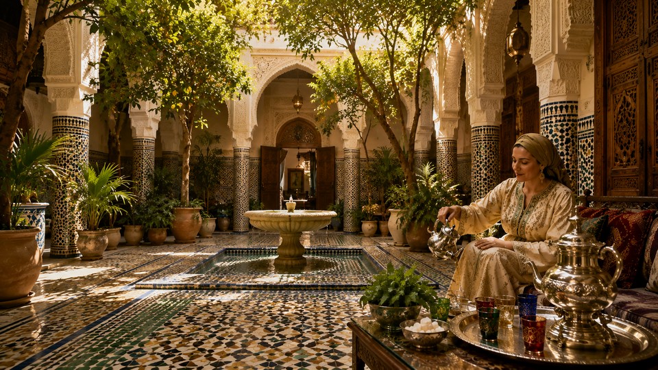 Ein typischer Riad mitten in der der Medina von Fes Ein typischer Riad mitten in der der Medina von Fes