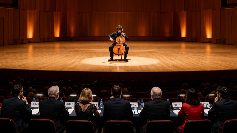 Solo Auftritt eines Kandidaten. Foto mit Hilfe von ChatGPT erstellt