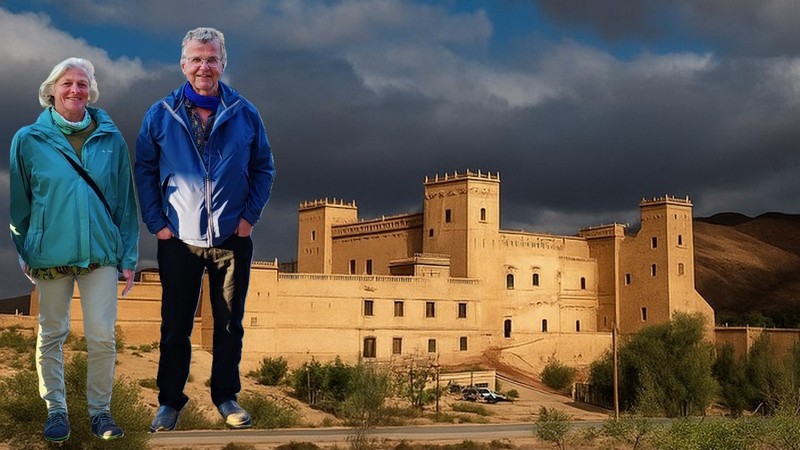 Barbara und Andreas Conrad vor Kasbah Taliouine
