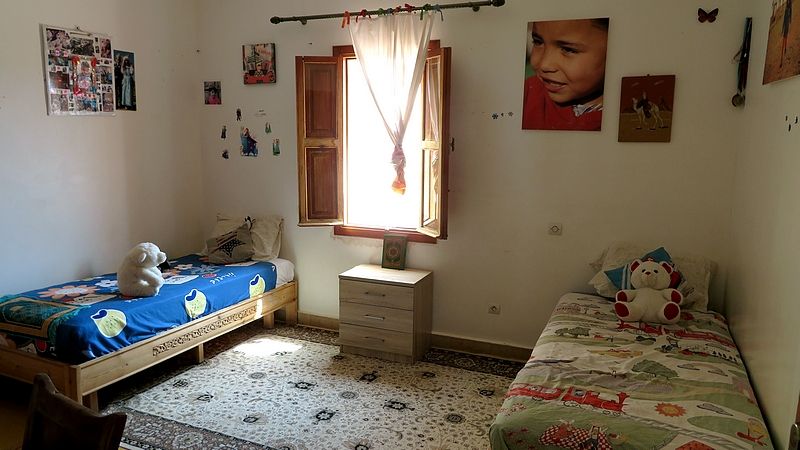 Dar Bouidar, Zimmer von zwei Schulkindern, Foto: marokko erfahren